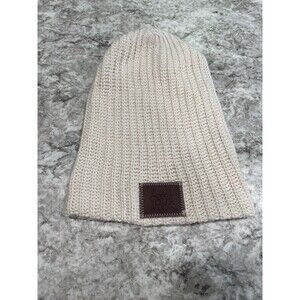 Love Your Melon Beanie Slouch Style Winter Hat Cap Knit Ivory White OSFM Cotton